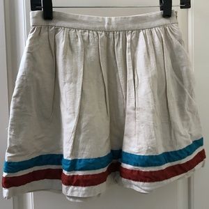 Forever 21 Boutique Skater Skirt - Blue and Red Stripes S